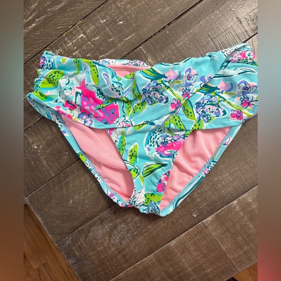 LILLY PULITZER Lagoon Sarong Hipster Bottom Size 0 Sway This Way - Picture 2 of 9